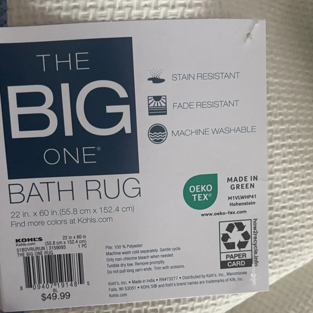The Big One Plush Blue Bath Mat
